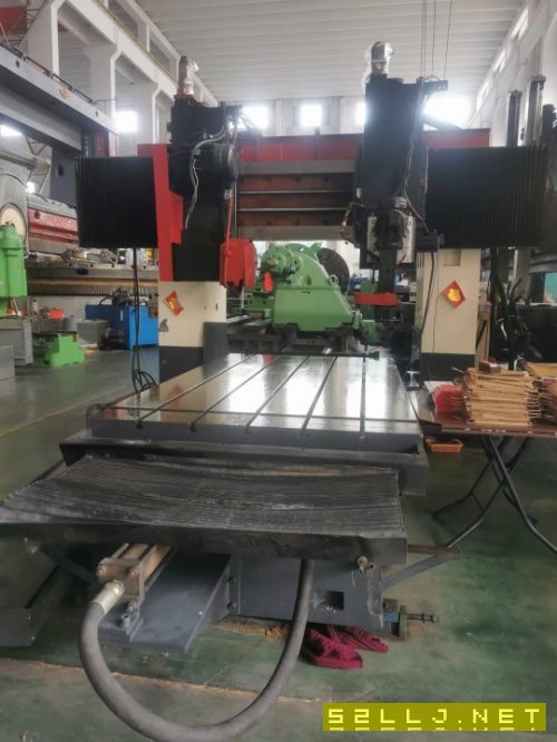 出售臺灣銘順2x3米程控龍門導軌磨，液壓傳動，工作臺寬1.6米，加工高度900