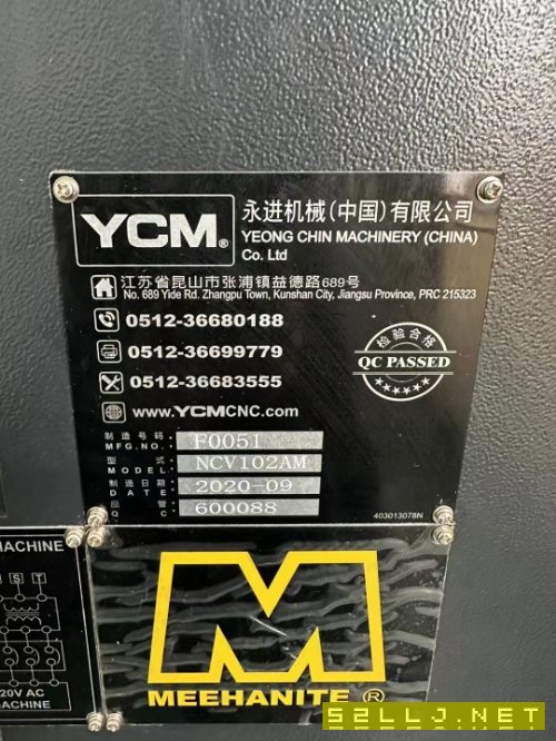 2臺，臺灣永進NCV-102AM加工中心