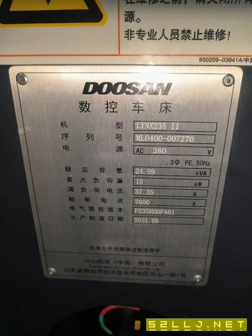 剛買2臺(tái)2021.9月斗山235數(shù)控車，發(fā)那科TF