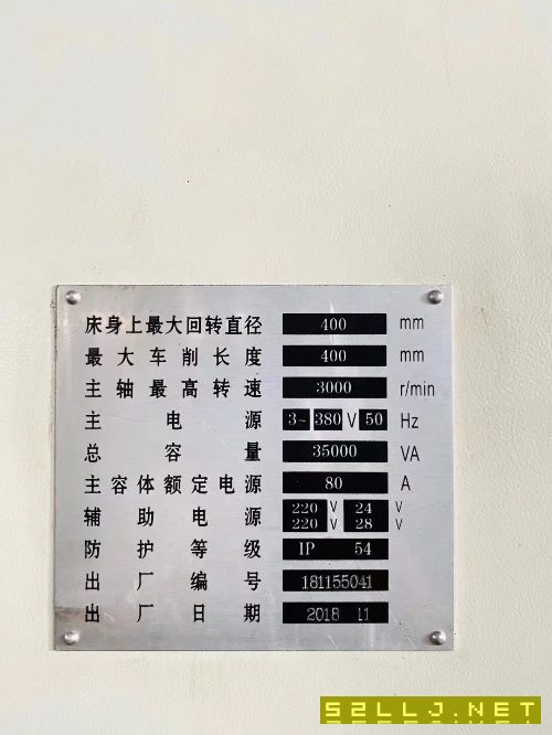 寶雞CK40S斜軌刀塔機，廣數980TDC系統，7.5kw伺服主電.