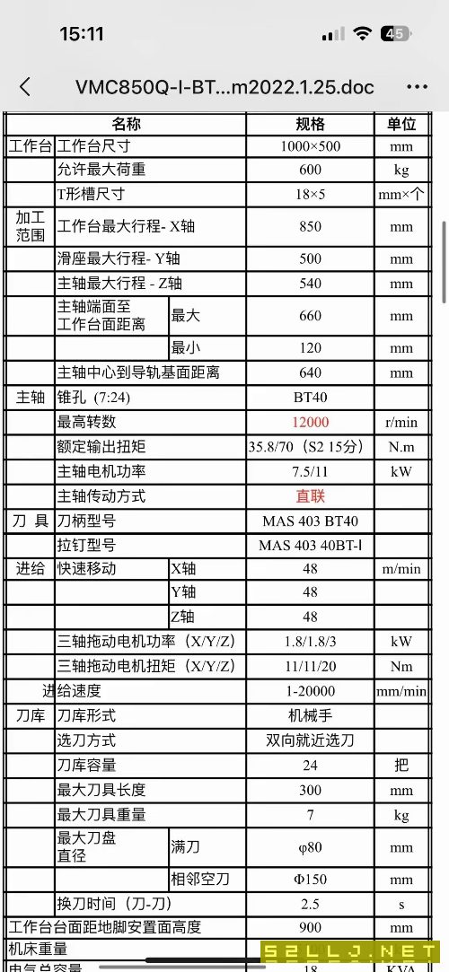 無錫工廠買下同款四臺沈陽850準新機。三線主軸直連120.