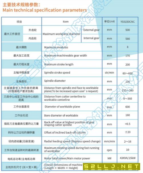 出售2020年南京二機YS5150CNC數控插齒機