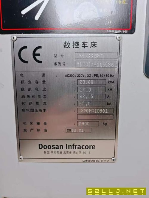同款四臺(tái)原裝進(jìn)口斗山斜軌刀塔機(jī)：型號(hào)