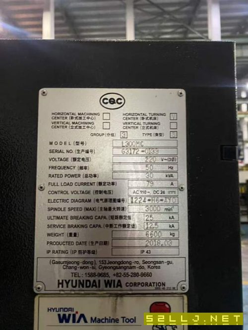 剛剛到貨原裝韓國威亞L300MC車銑復合，12寸液壓中通卡.