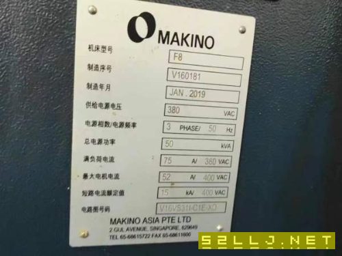 牧野F8高精密工加中心系統：ProfessionaI5三軸行程：1.