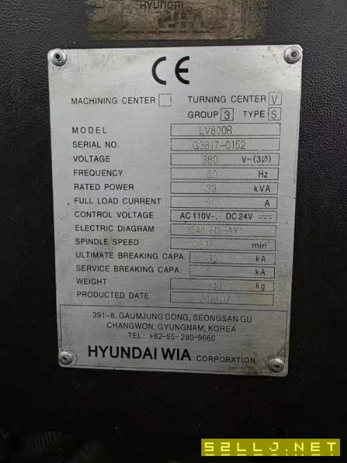 威亞800數控立車韓國原裝威亞800數控立車，配18寸三千.